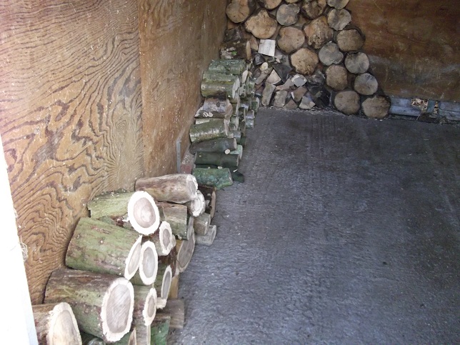 Three barrow loads stacked already.....only 8 or 9 maybe to go!! Three barrow loads stacked already.....only 8 or 9 maybe to go!!