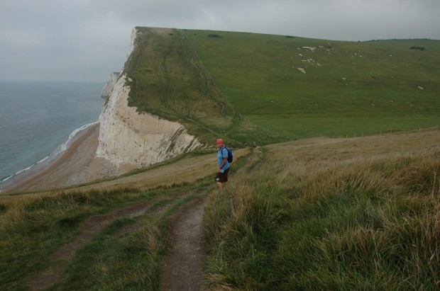 Jenny kirwan (me) about to tackle another steep section of the South West Coast Path near Lulworth Cove in Dorset Jenny kirwan (me) about to tackle another steep section of the South West Coast Path near Lulworth Cove in Dorset