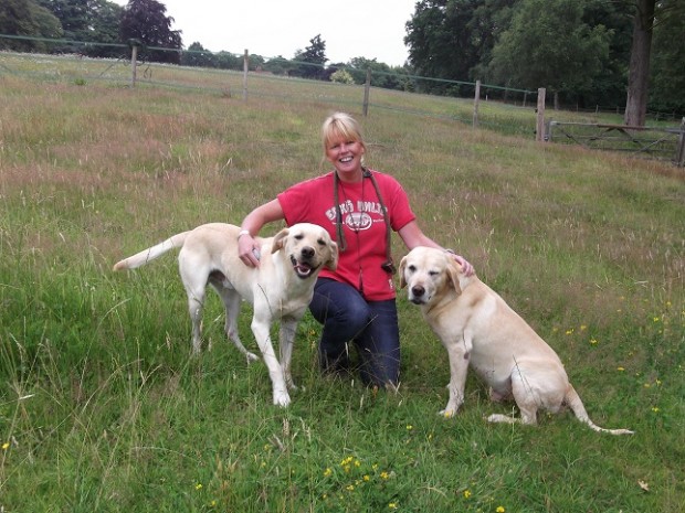 Jenny Kirwan (me) with Jester the monkey and Indi boy in the fields at Haughurst House, Hampshire Jenny Kirwan (me) with Jester the monkey and Indi boy in the fields at Haughurst House, Hampshire